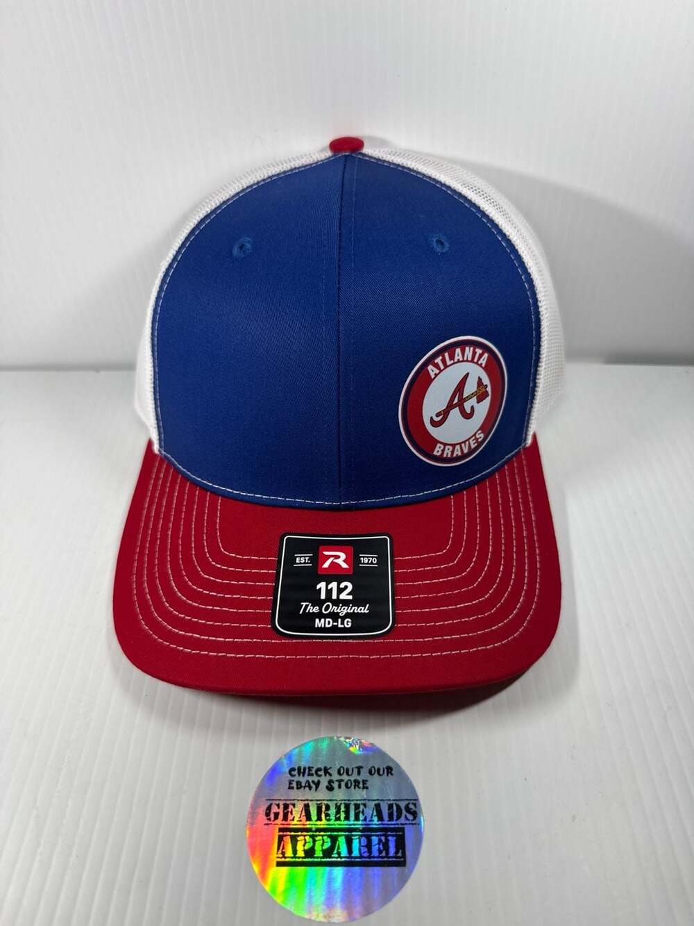 Richardson 112 Atlanta Braves Trucker Snapback Hat, Size, red white and blue